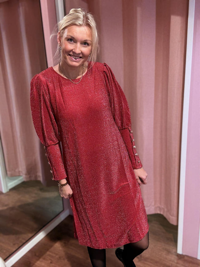 Kjole Tea Lux Rubin Red (Glitter)