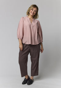 GAmaris Blouse Brown/Silver Dots
