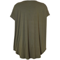 Gitte T-shirt Oliven m/print