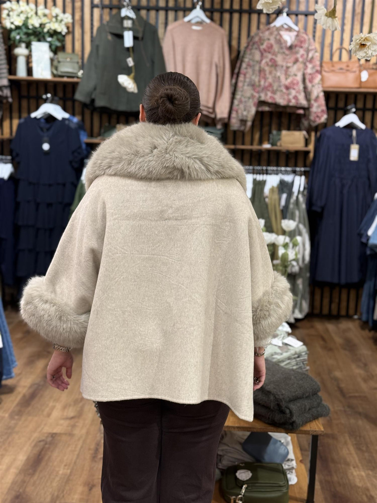 Wool Cape - Beige