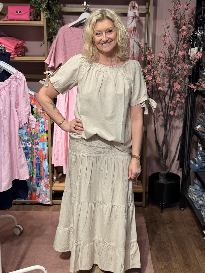 Vicky Smock Skirt Sand