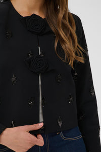KAvally cropped blouse - Black Deep