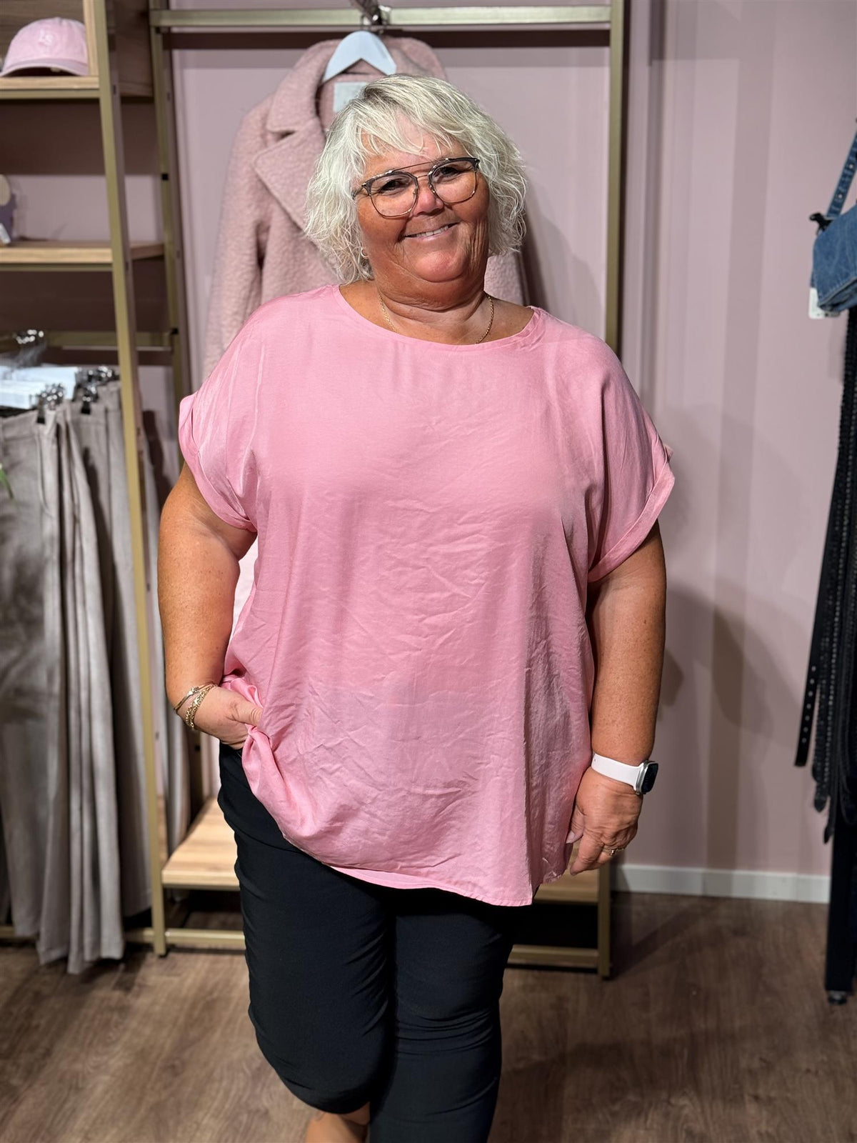 KCmilia Wing SL Blouse - Wild Rose
