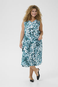 KCami Top Printed Teal Leo