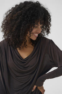 KAgina Jersey Blouse Black Coffee