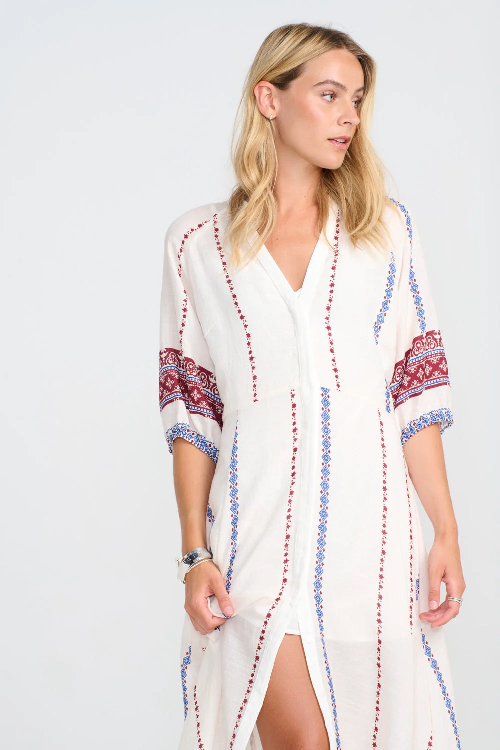 Hyacinth Dress Red/Blue Combi