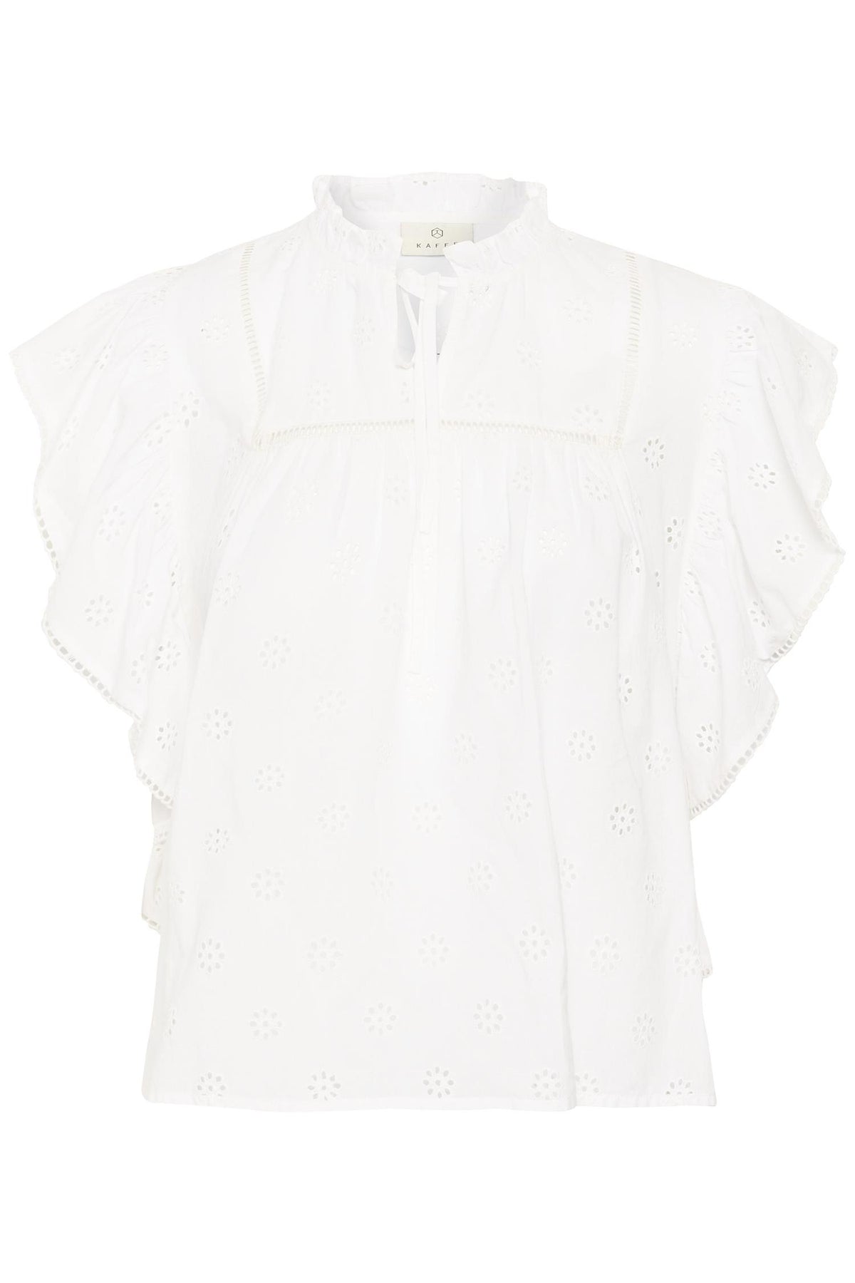 KAfiona Frill Top Chalk