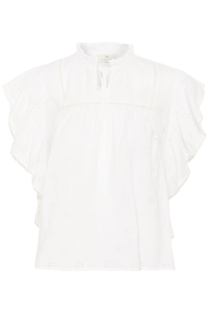KAfiona Frill Top Chalk