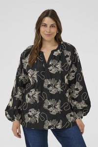 KCkimmie Blouse Black Chalk Embr