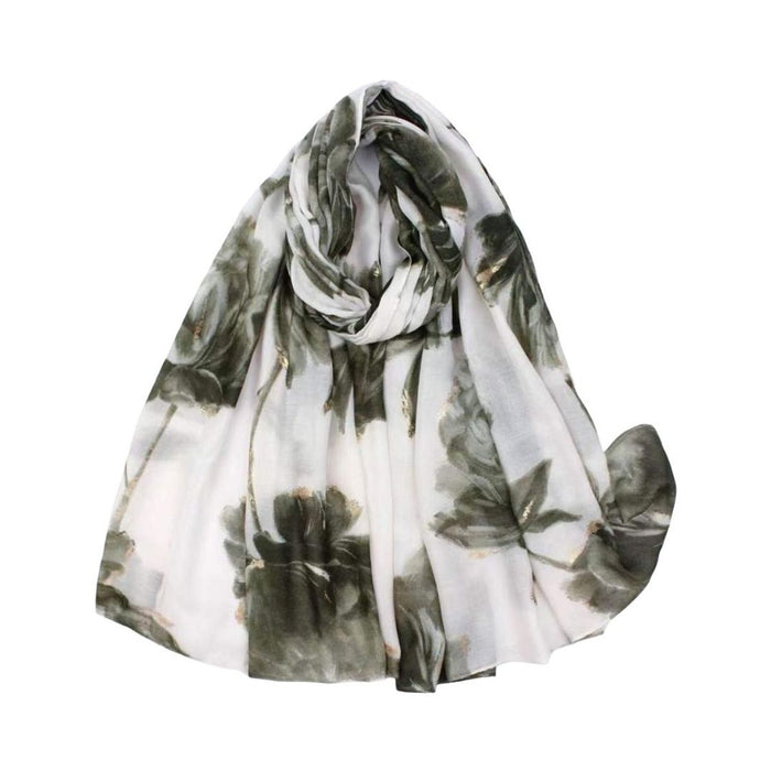 Skjerf Celine Grønn Blomst