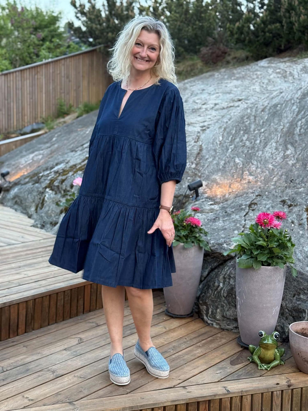 Kjole Amalie Denim Kort