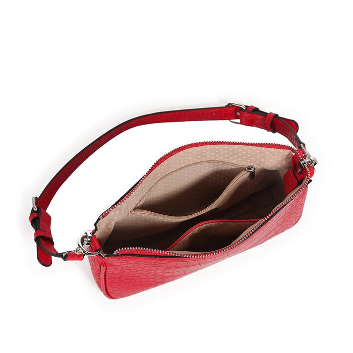 Ivana croco clutch - Rød