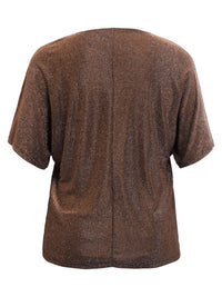Bluse Glitter Kobber/Brun