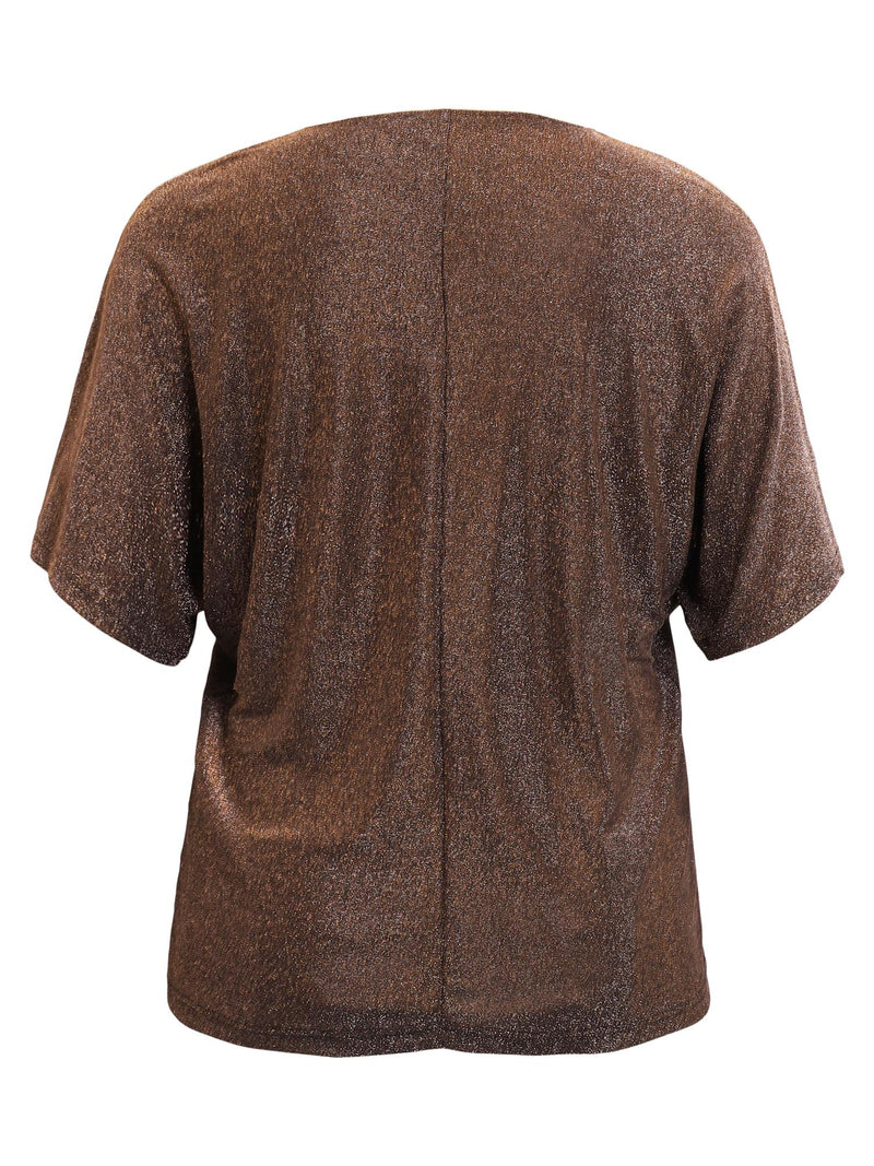 Bluse Glitter Kobber/Brun
