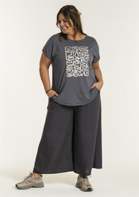 Gitte T-shirt Print Grey