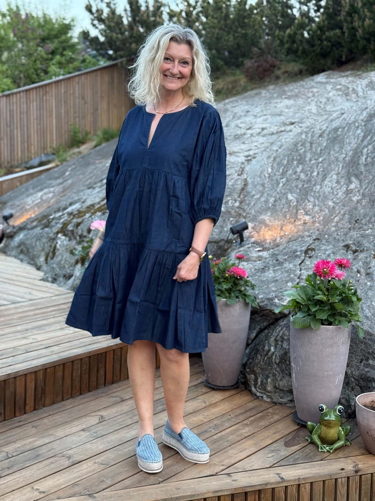 Kjole Amalie Denim Kort