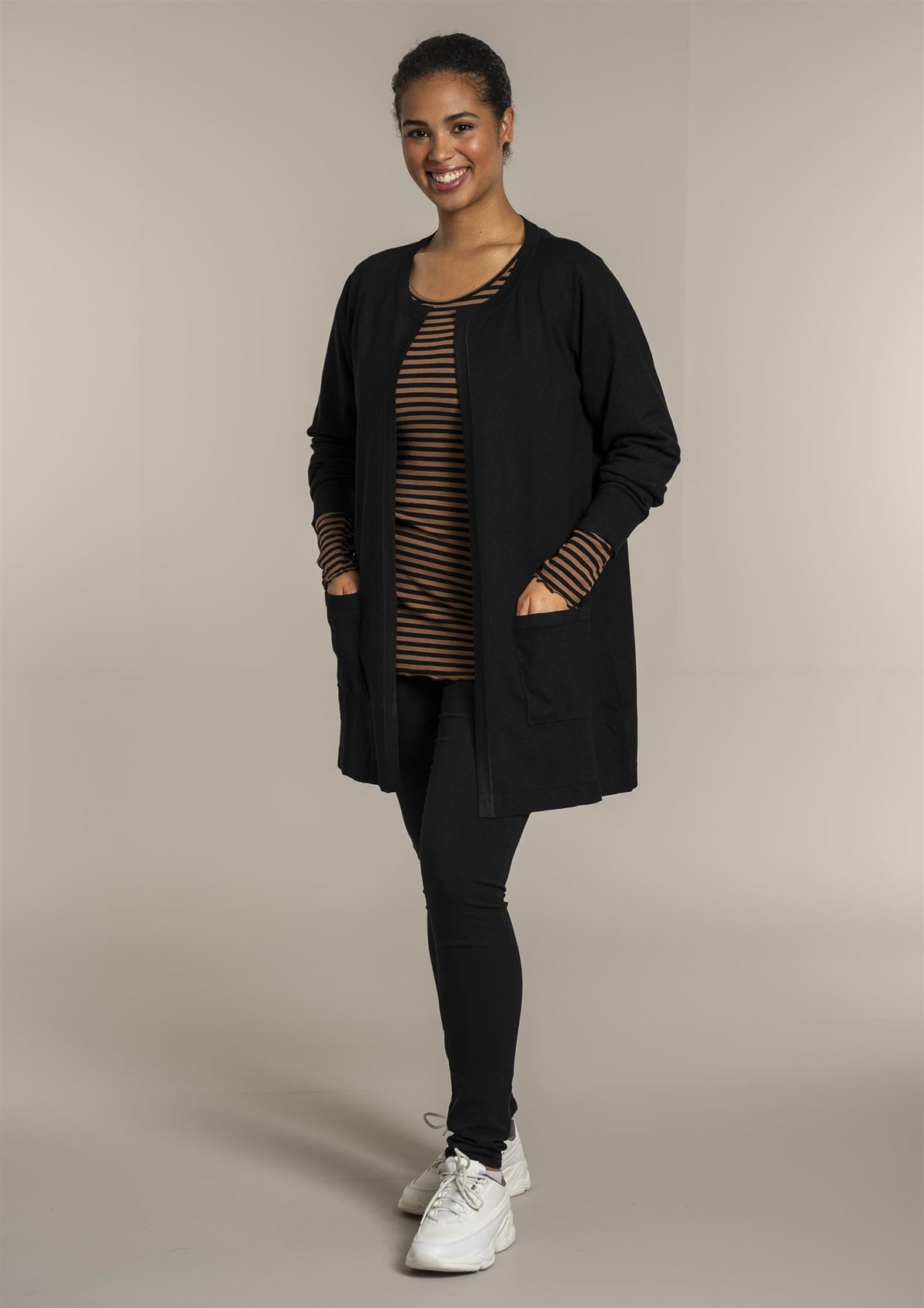 Helsinki Cardigan LONG, Black