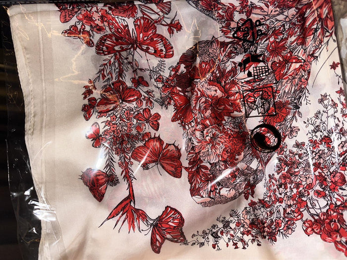 Skjerf Silkemix Butterfly Red, Diz