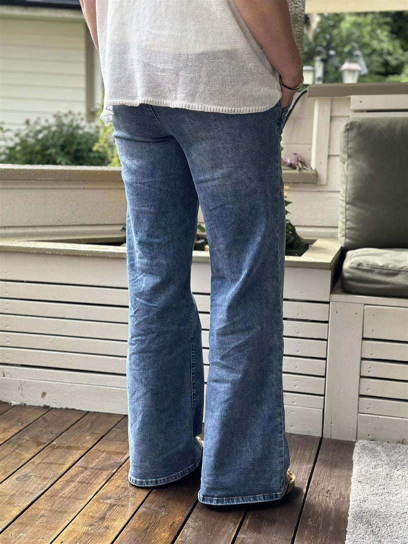 Chino Flare Jeans  Blue