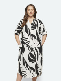 Kjole Monstera Sort