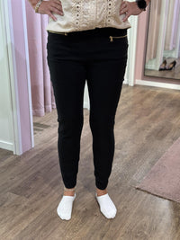 Jenna Long Gab Slim Pant Black