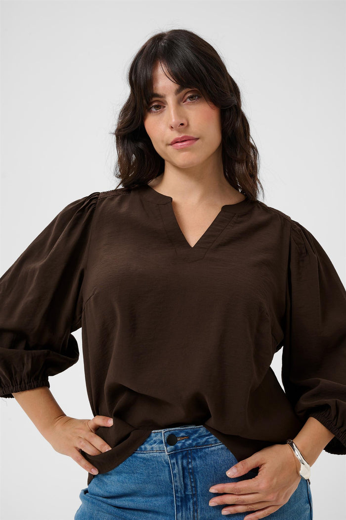 KCalberte Blouse Coffee Bean