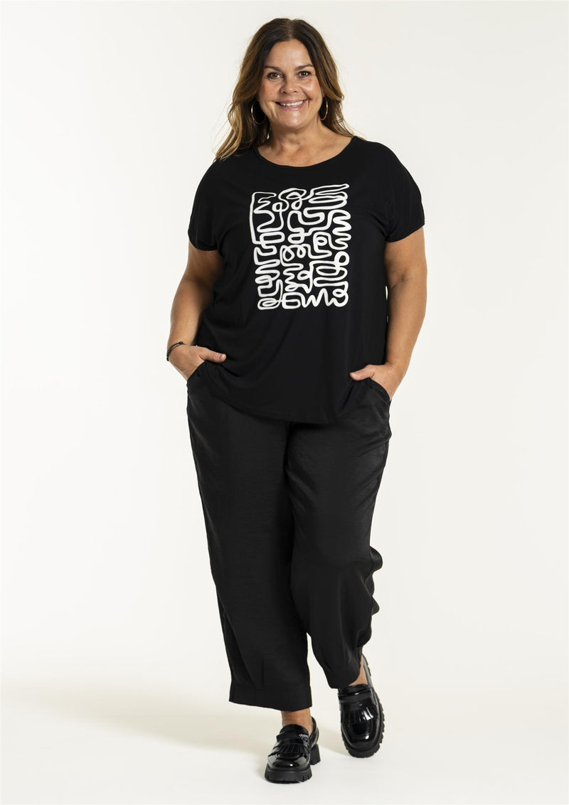 Gitte T-shirt Print Black