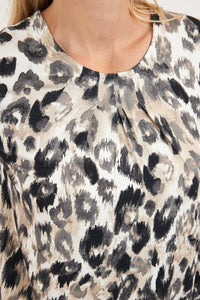 Bluse Anny Beige/Sort