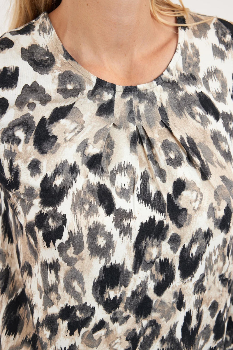 Bluse Anny Beige/Sort