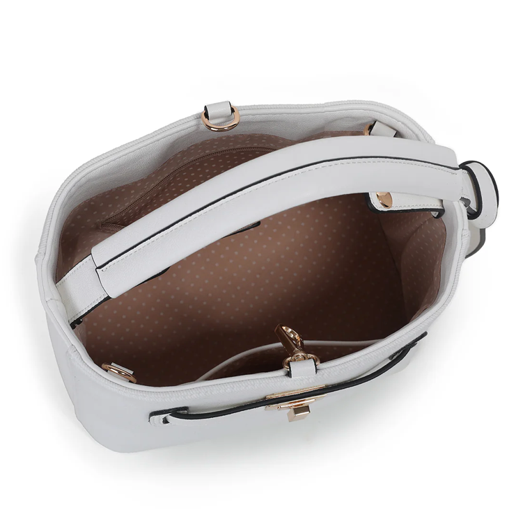 Joy Liten Bucketbag Hvit