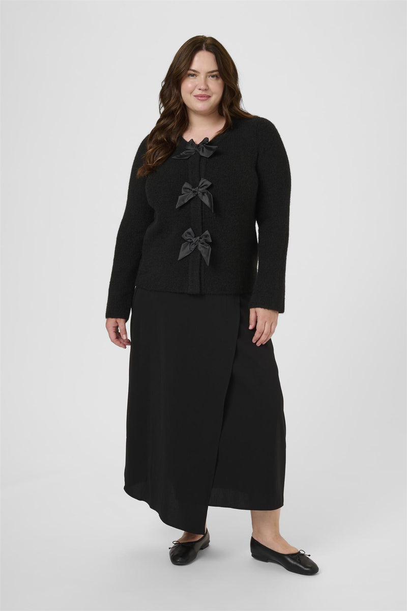 KCmaia Knit Cardigan Black Deep