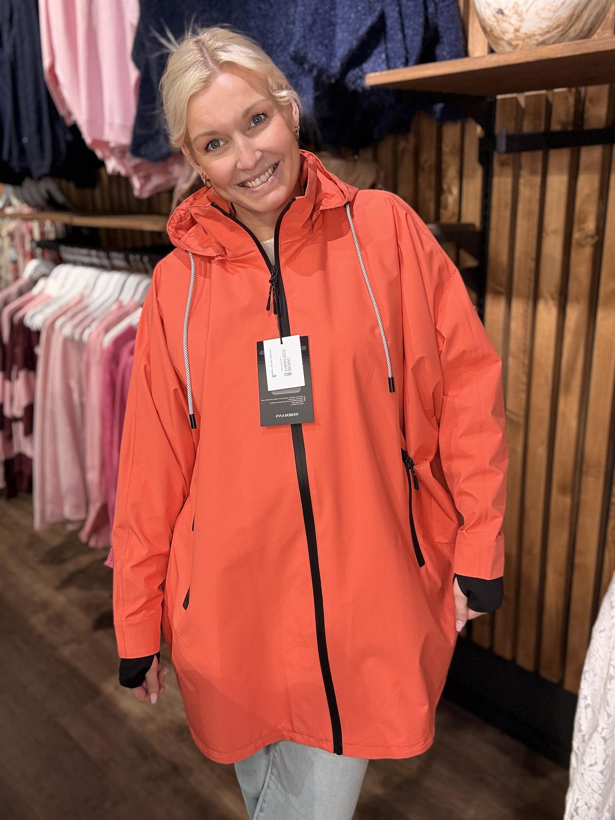 Regnponcho/jakke Scarlet Red