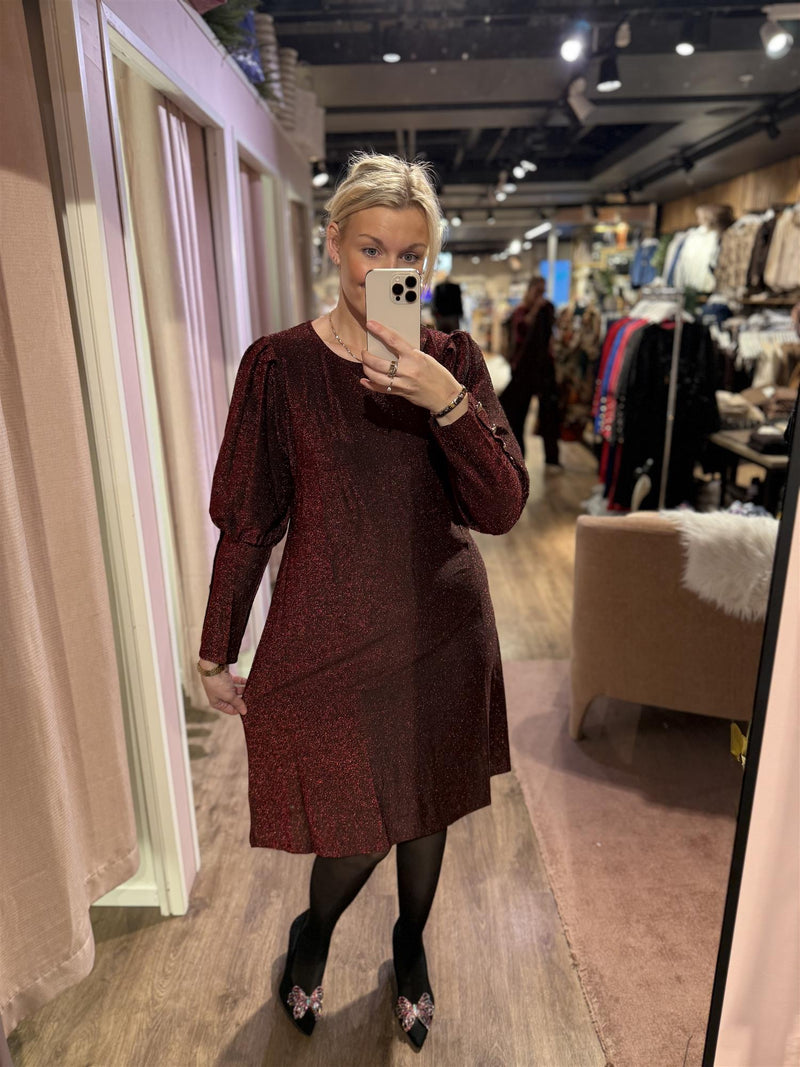 Kjole Tea Lux Bordeaux (Glitter)