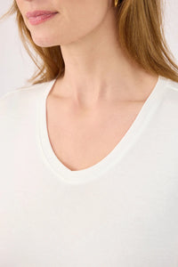 T-skjorte Basic Bomull Offwhite