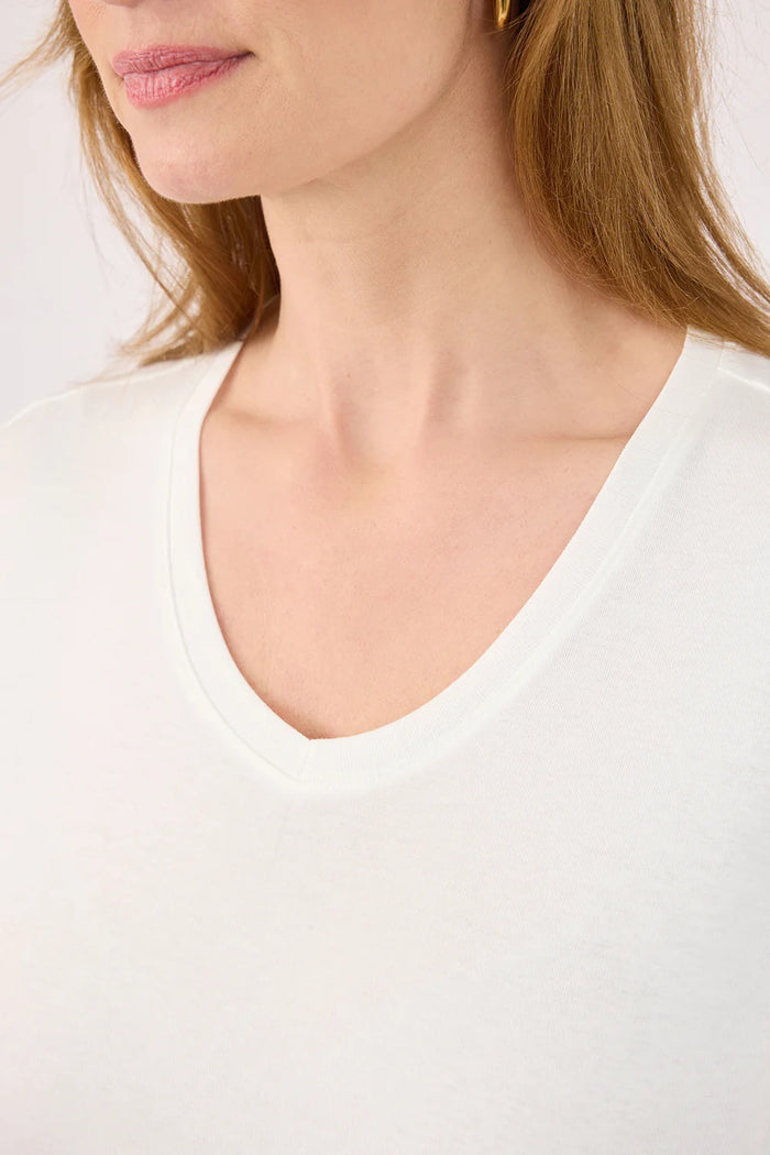 T-skjorte Basic Bomull Offwhite