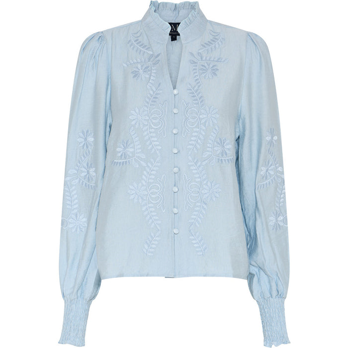 Bluse Vanessa Emb Soft Blue