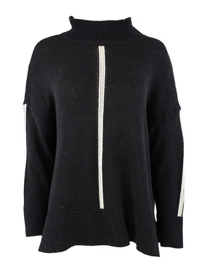 Genser Stripe - Sort