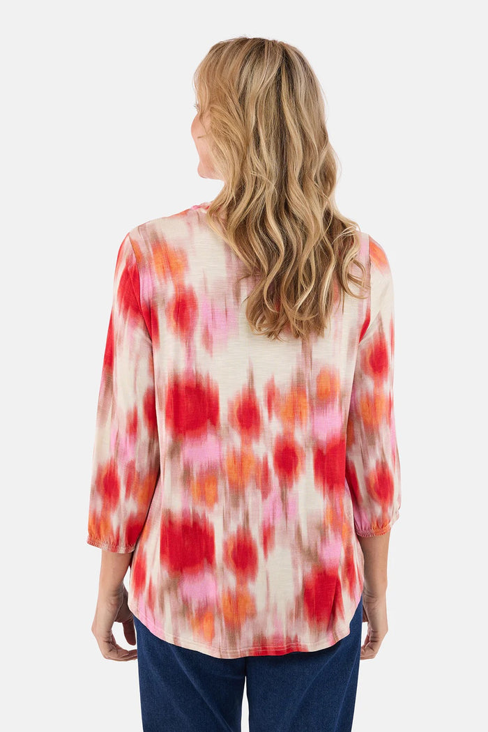 Bluse 3/4 Sleeve Tomato Beige