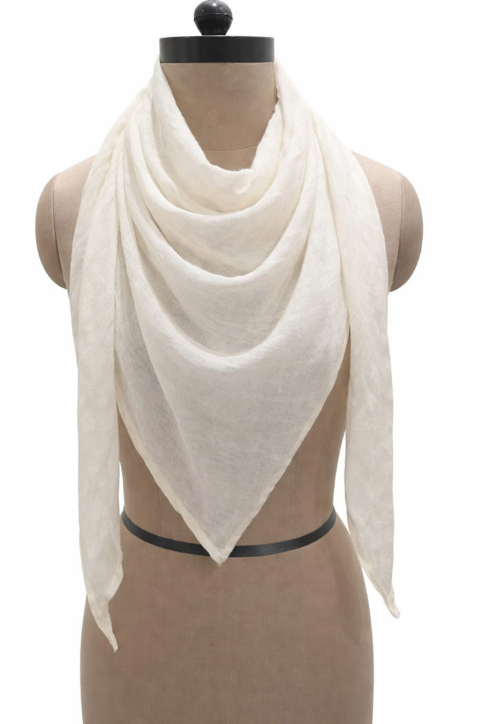 Skjerf Boheme Ull - Offwhite