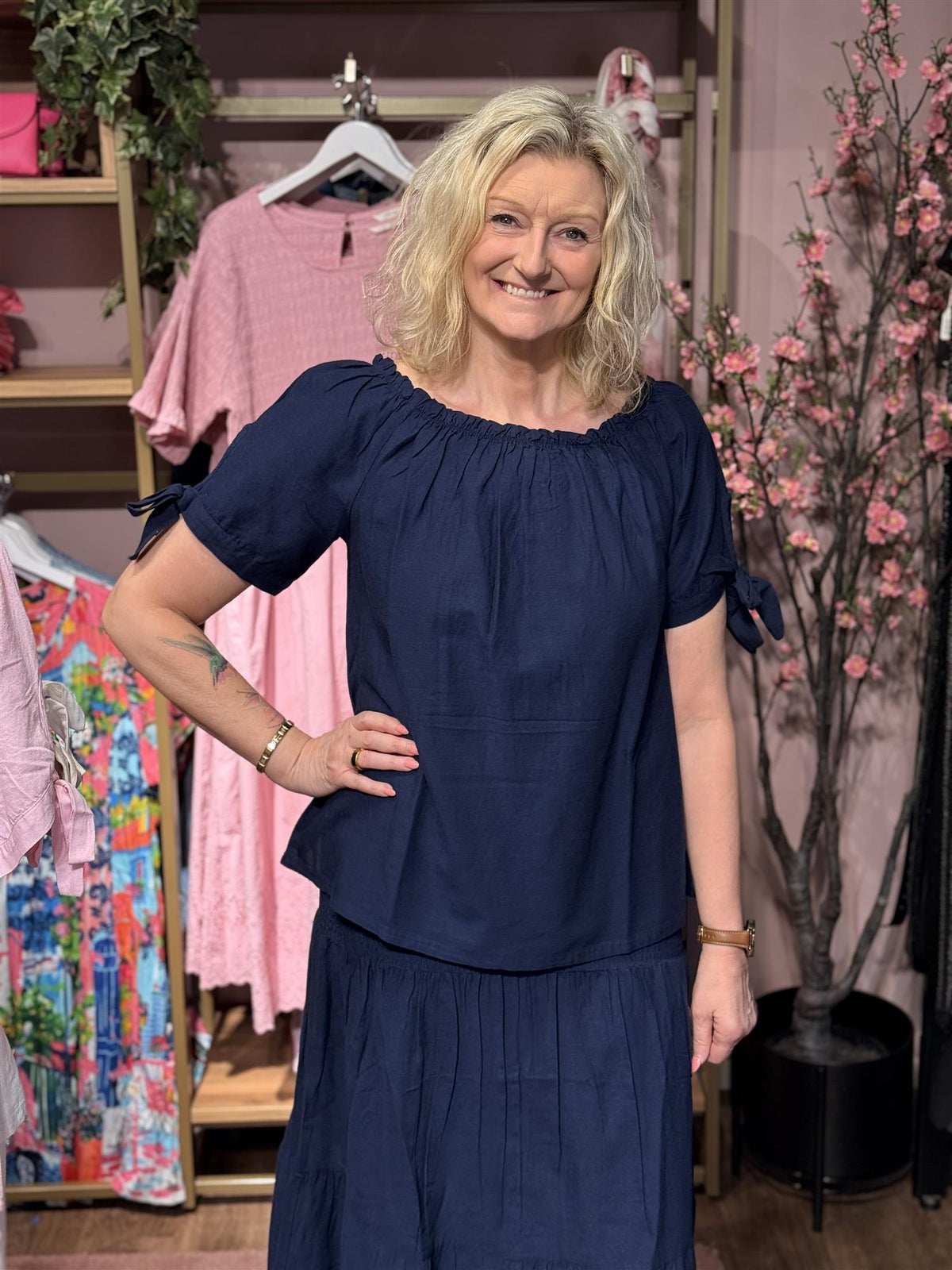 Vicky Oda Blouse Navy