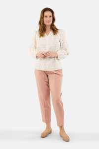 Bluse Offwhite/Blå