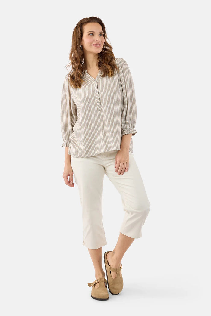 Bluse Stripe Sand