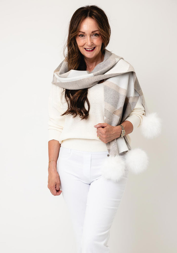 Skjerf White/Beige