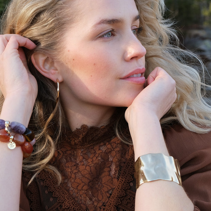 Cuff-armbånd, Sculptured, G