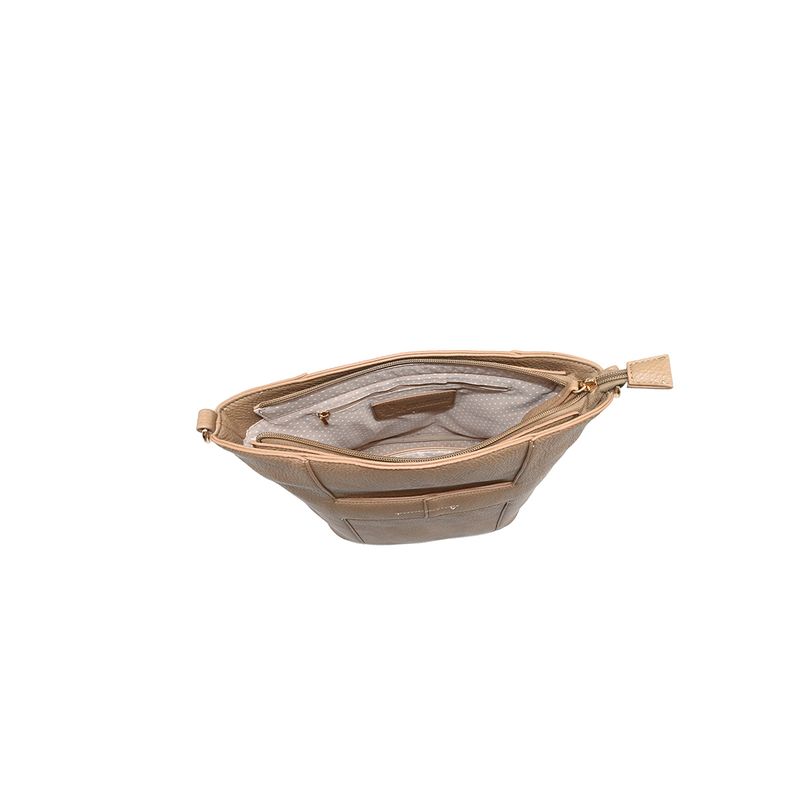 Iria crossbag med mønstret rem - Beige