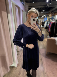 Kjole Tea Velour Navy