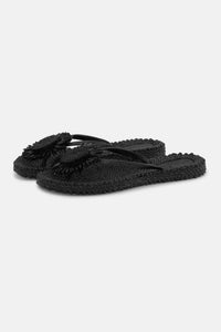 Flip Flop w. Flower Black