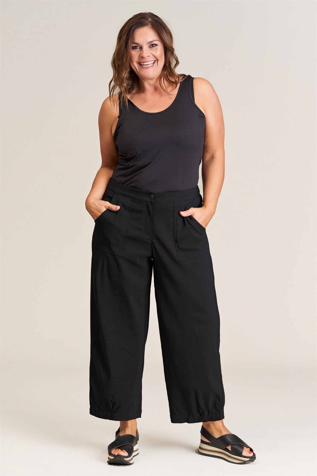 Clara Baggy Pant Sort