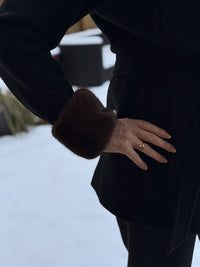 Fuskpels Mansjetter Brun