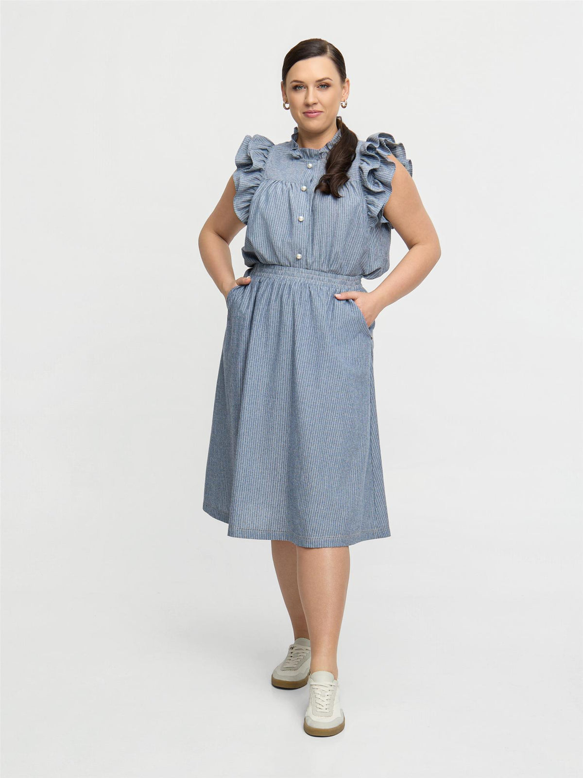 Selma Skirt Stone Blue